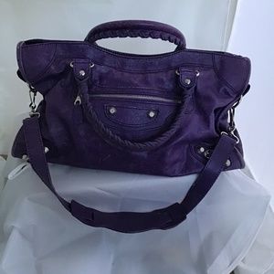 Balenciaga Motocross Classic Part Time Bag in Purple